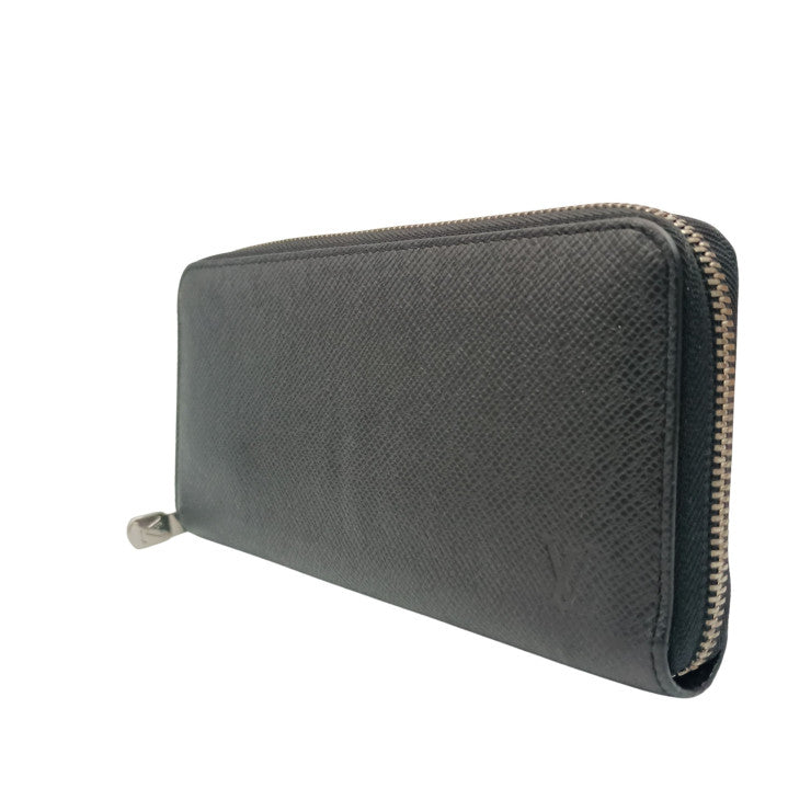 LOUIS VUITTON 長財布 ジッピー ウォレット ホリゾンタル M31071 ノワール（ブラック）系 タイガ メンズ ラウンドファスナー シルバー金具 美品