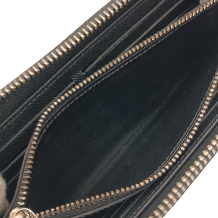LOUIS VUITTON 長財布 ジッピー ウォレット ホリゾンタル M31071 ノワール（ブラック）系 タイガ メンズ ラウンドファスナー シルバー金具 美品