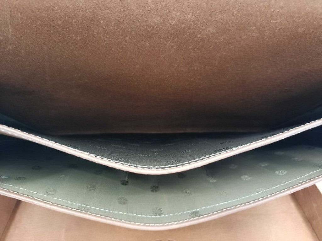 LOEWE ロエベ アタッシュケース ブラウン系 レザー メンズ ハンドバッグ ビジネスバッグ ゴールド金具 美品