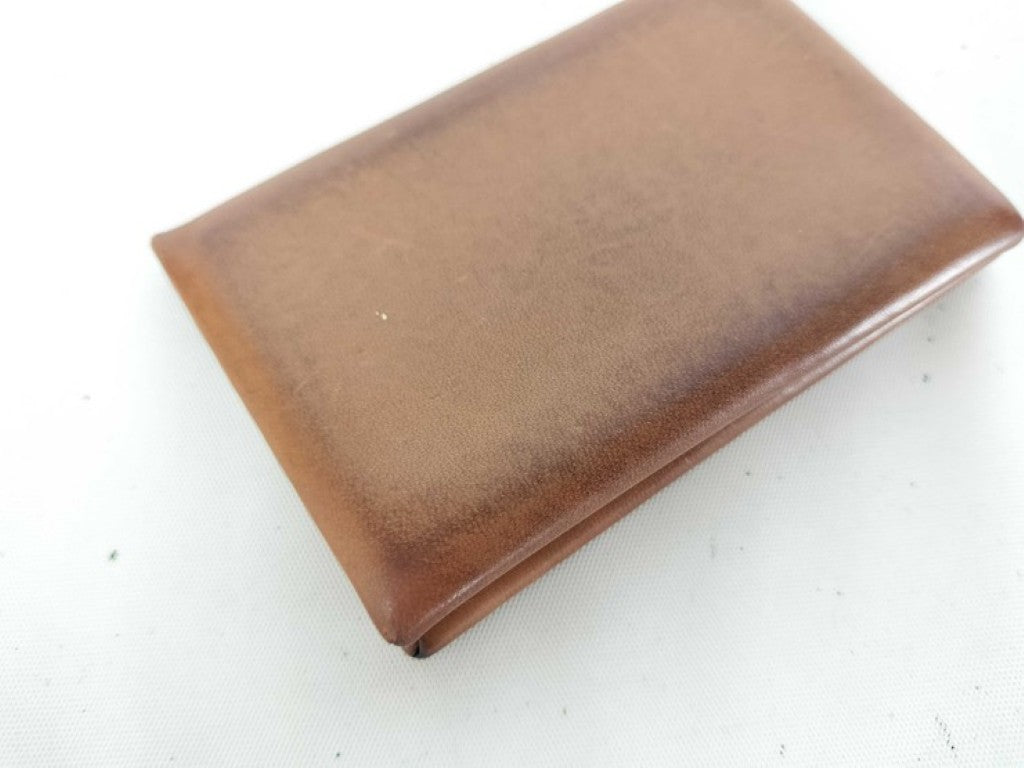 HERMES エルメス カードケース カルヴィ ヴェルソ ブラウン系 ネイビー系 レザー ユニセックス 名刺入れ バイカラー