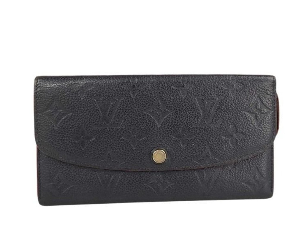 LOUIS VUITTON ルイヴィトン 長財布 ポルトフォイユ エミリー M69417 マリーヌルージュ系 モノグラムアンプラント レディース 二つ折り ゴールド金具 美品