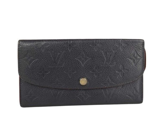 LOUIS VUITTON ルイヴィトン 長財布 ポルトフォイユ エミリー M69417 マリーヌルージュ系 モノグラムアンプラント レディース 二つ折り ゴールド金具 美品