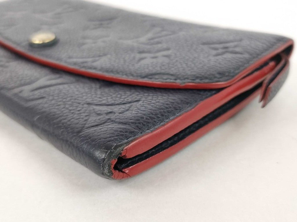 LOUIS VUITTON ルイヴィトン 長財布 ポルトフォイユ エミリー M69417 マリーヌルージュ系 モノグラムアンプラント レディース 二つ折り ゴールド金具 美品