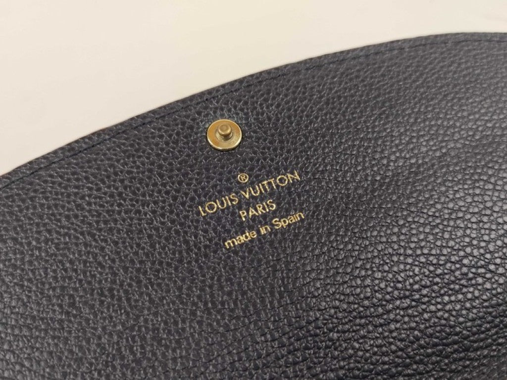LOUIS VUITTON ルイヴィトン 長財布 ポルトフォイユ エミリー M69417 マリーヌルージュ系 モノグラムアンプラント レディース 二つ折り ゴールド金具 美品
