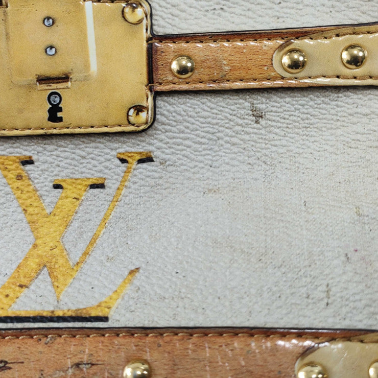 LOUIS VUITTON ルイヴィトン ハンドバッグ スクエアバッグ トロンプ ルイユ コレクション M52350 アンフィニ × プリント・マルチカラー系 カーフレザー レディース 2WAY ショルダーバッグ シルバー金具 美品