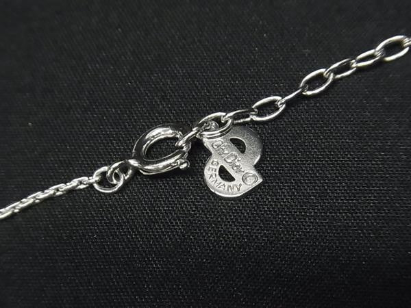 Christian Dior ディオール ネックレス ヴィンテージ コスチューム ジュエリー シルバー系 メタル ラインストーン フェイクパール レディース ペンダント 美品