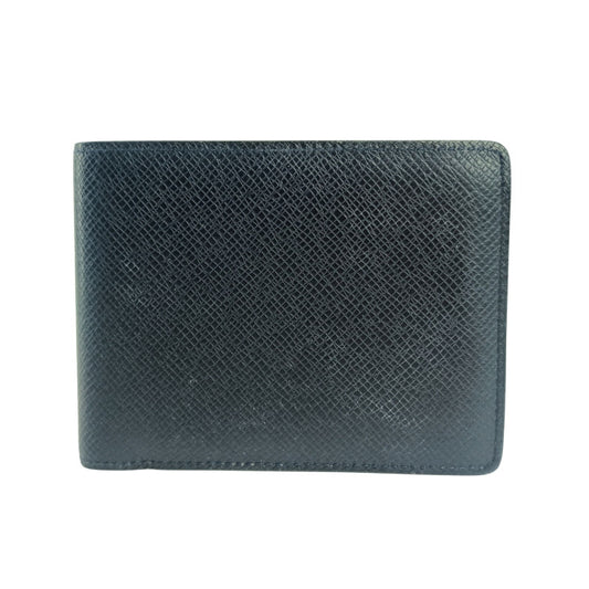 LOUIS VUITTON ルイヴィトン 二つ折り財布 ポルトフォイユ ミュルティプル M30531 ノワール系 タイガ レザー メンズ 札入れ 美品