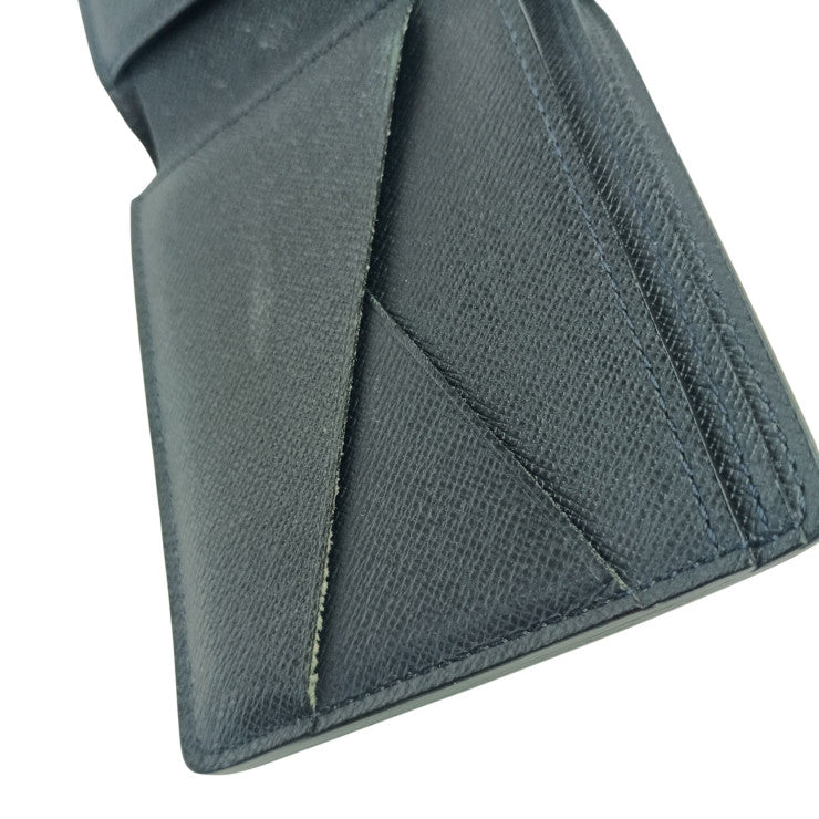 LOUIS VUITTON ルイヴィトン 二つ折り財布 ポルトフォイユ ミュルティプル M30531 ノワール系 タイガ レザー メンズ 札入れ 美品