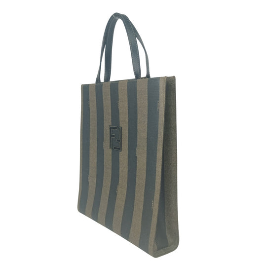FENDI フェンディ トートバッグ ペカン 279 260020 068 ブラウン ブラック系 PVC レザー ユニセックス オールドフェンディ 2WAY リュックサック ゴールド金具 美品