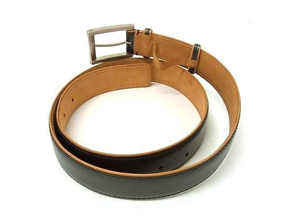 LOUIS VUITTON ルイヴィトン ベルト モノグラムマット M6858 ノワール系 レザー レディース グレー系 シルバー金具 美品