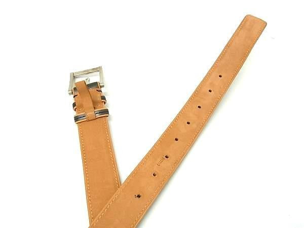 LOUIS VUITTON ルイヴィトン ベルト モノグラムマット M6858 ノワール系 レザー レディース グレー系 シルバー金具 美品