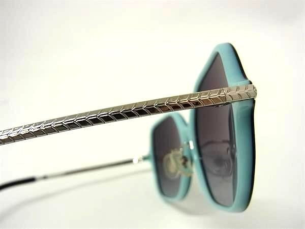 TIFFANY＆Co ティファニー サングラス アジアンフィット TF4191-F ブラック ライトブルー シルバー系 プラスチック メタル レディース 美品
