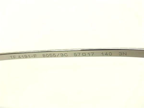 TIFFANY＆Co ティファニー サングラス アジアンフィット TF4191-F ブラック ライトブルー シルバー系 プラスチック メタル レディース 美品
