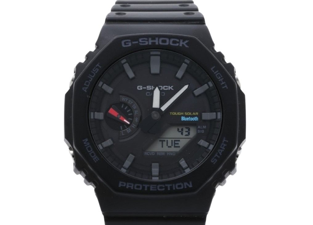 CASIO カシオ 時計 G-SHOCK ANALOG-DIGITAL 2100 Series GA-B2100-1AJF ブラック系 カーボンファイバー強化樹脂／樹脂 樹脂バンド メンズ アナデジ 美品