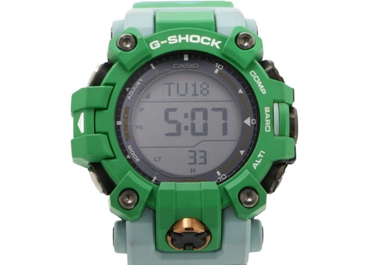 CASIO カシオ 時計 G-SHOCK EARTHWATCHコラボレーションモデル MASTER OF G - LAND MUDMAN GW-9500KJ-3JR グリーン系 カーボンファイバー強化樹脂 樹脂バンド メンズ デジタル 美品