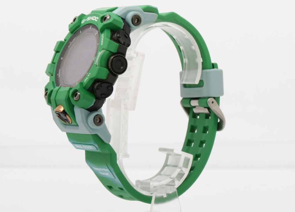 CASIO カシオ 時計 G-SHOCK EARTHWATCHコラボレーションモデル MASTER OF G - LAND MUDMAN GW-9500KJ-3JR グリーン系 カーボンファイバー強化樹脂 樹脂バンド メンズ デジタル 美品