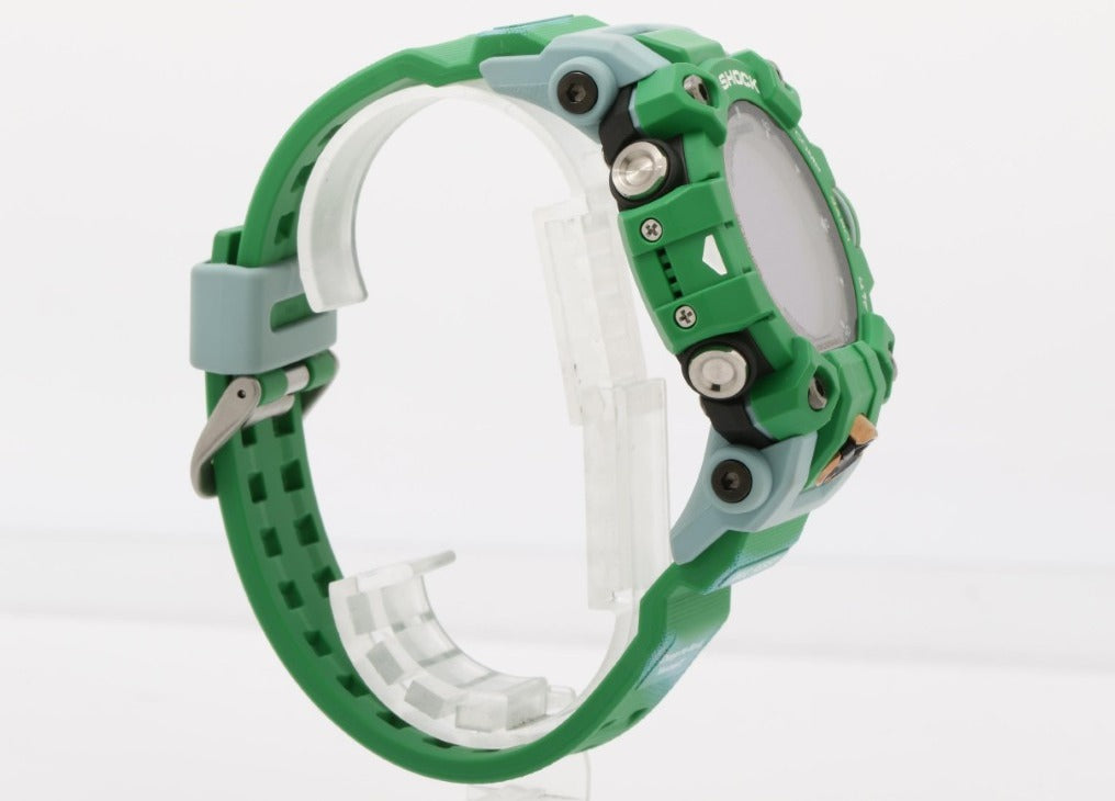 CASIO カシオ 時計 G-SHOCK EARTHWATCHコラボレーションモデル MASTER OF G - LAND MUDMAN GW-9500KJ-3JR グリーン系 カーボンファイバー強化樹脂 樹脂バンド メンズ デジタル 美品