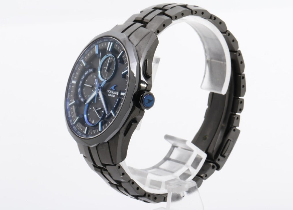 CASIO カシオ 時計 OCEANUS オシアナス マンタ OCW-S3001B-1AJF ブラック系 チタン メンズ アナログ 美品
