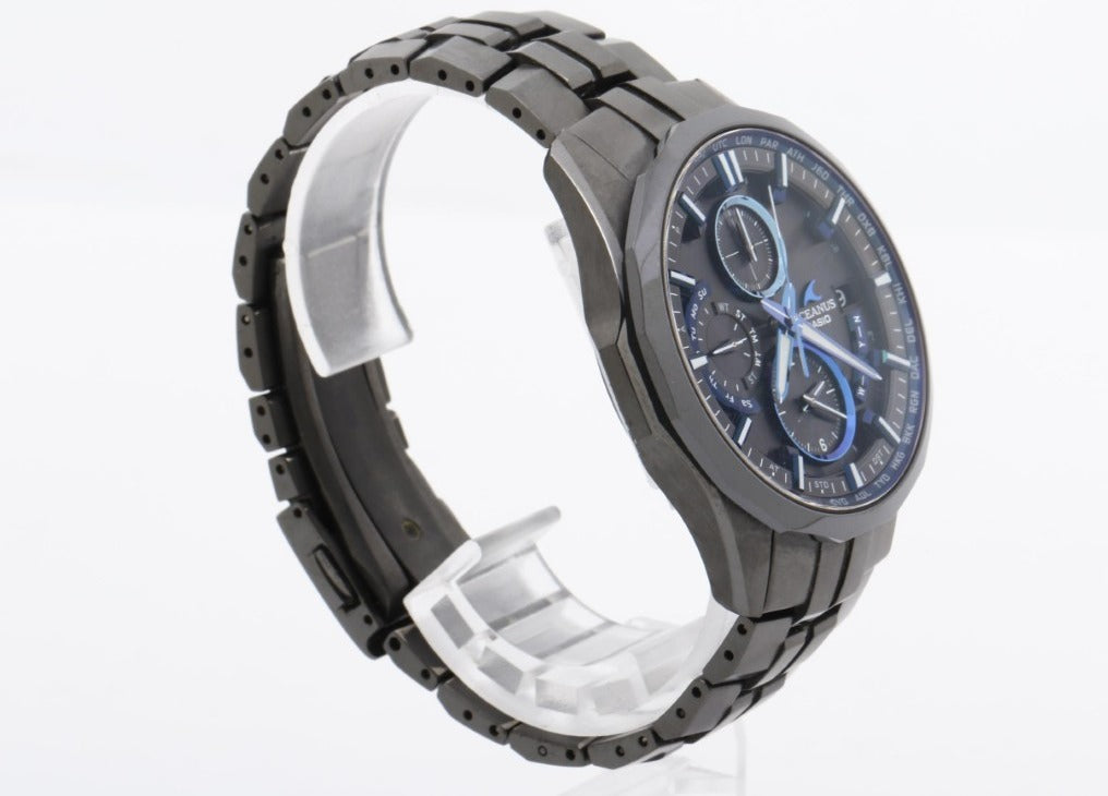 CASIO カシオ 時計 OCEANUS オシアナス マンタ OCW-S3001B-1AJF ブラック系 チタン メンズ アナログ 美品