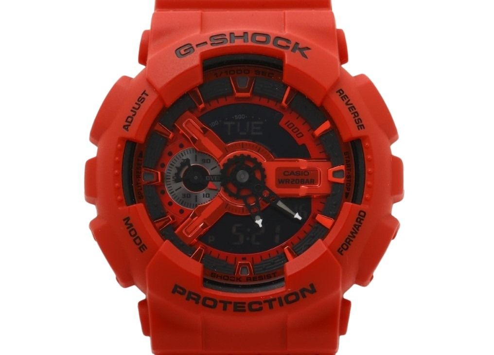 CASIO カシオ 時計 G-SHOCK ANALOG-DIGITAL 110 SERIES GA-110RRB-4AJF レッド系 樹脂 樹脂バンド メンズ アナデジ 新品未使用展示品