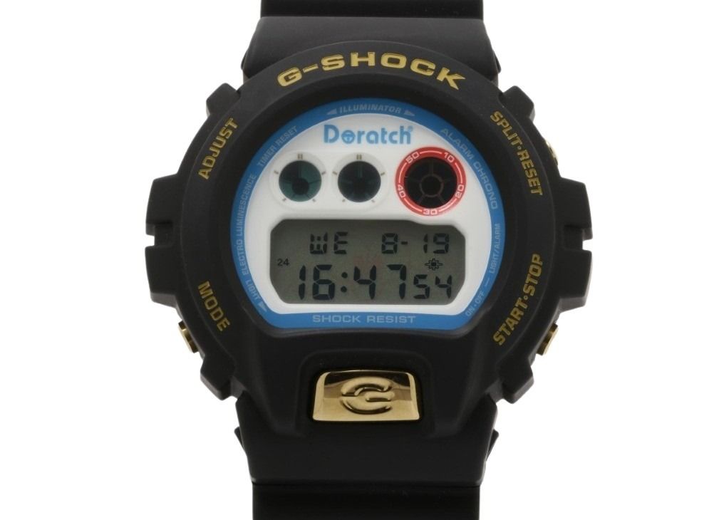 CASIO カシオ 時計 G-SHOCK Doratch ドラえもんコラボ DW-6900 ホワイト ブラック系 樹脂 ステンレス メンズ デジタル 美品