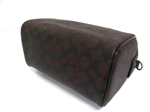 COACH コーチ ハンドバッグ シグネチャー F32203 ブラウン PVC レザー レディース 2WAY ゴールド金具 新品未使用展示品