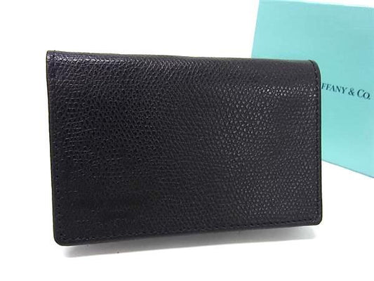 TIFFANY＆Co ティファニー カードケース ブラック レザー ユニセックス 超美品