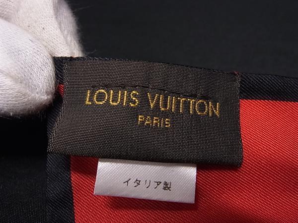 LOUIS VUITTON ルイヴィトン リボンスカーフ M73964 マルチカラー シルク100% レディース 美品