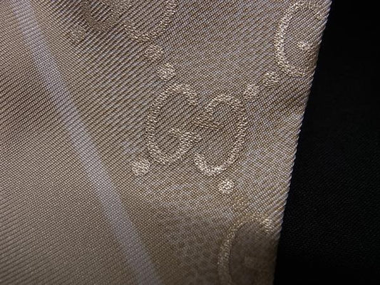 GUCCI グッチ シュシュ ヘアゴム GG シルクジャカード シュシュ 816541 ゴールド系 シルク レディース GG柄 超美品