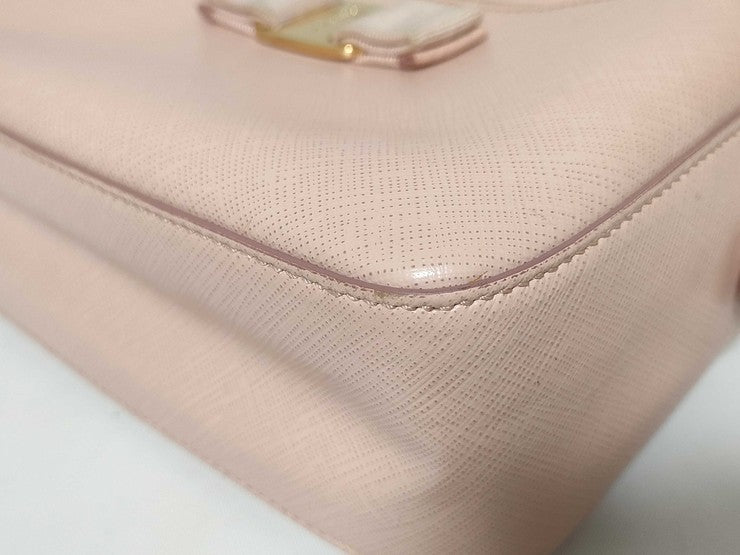Salvatore Ferragamo フェラガモ ショルダーバッグ ヴァラリボン FZ21 F568 ピンク レザー レディース チェーン ゴールド金具