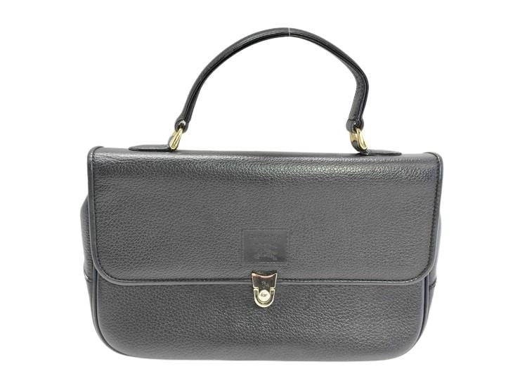 BURBERRY バーバリー ハンドバッグ ブラック レザー レディース ゴールド金具