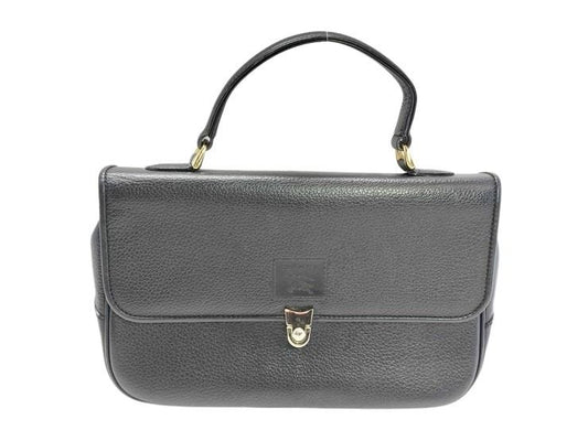 BURBERRY バーバリー ハンドバッグ ブラック レザー レディース ゴールド金具