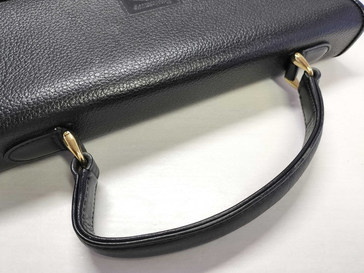 BURBERRY バーバリー ハンドバッグ ブラック レザー レディース ゴールド金具