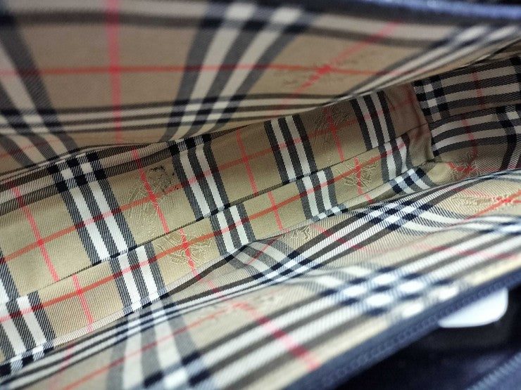 BURBERRY バーバリー ハンドバッグ ブラック レザー レディース ゴールド金具