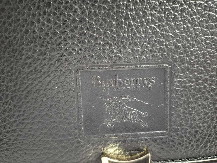 BURBERRY バーバリー ハンドバッグ ブラック レザー レディース ゴールド金具