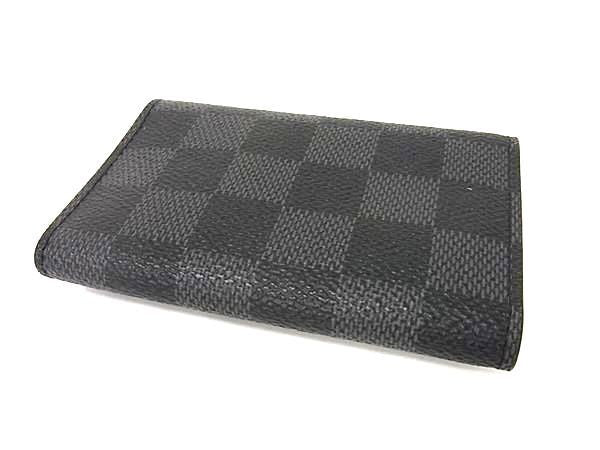 LOUIS VUITTON ルイヴィトン キーケース ミュルティクレ 6 N62662 ブラック系 ダミエ グラフィット キャンバス × レザー メンズ 6連 超美品