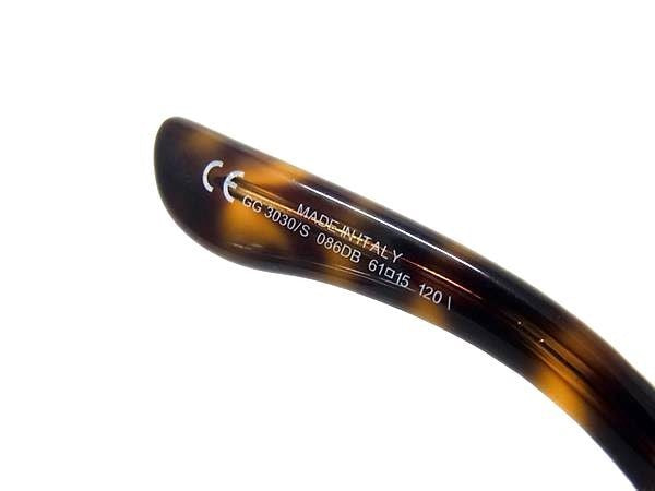 GUCCI グッチ サングラス GG3030/S ブラウン系×レンズ クリアブラウングラデーション系 プラスチック ユニセックス べっ甲調 美品