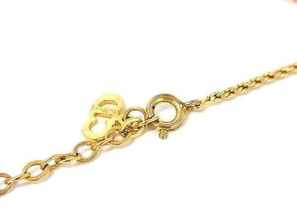 ChristianDior ディオール ネックレス CDロゴ ゴールド系 メタル レディース 美品