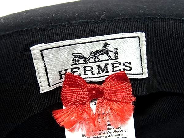 HERMES エルメス ハット ミニクー ハート フォーブルラブ ブラック系 ウール100％ レディース 超美品