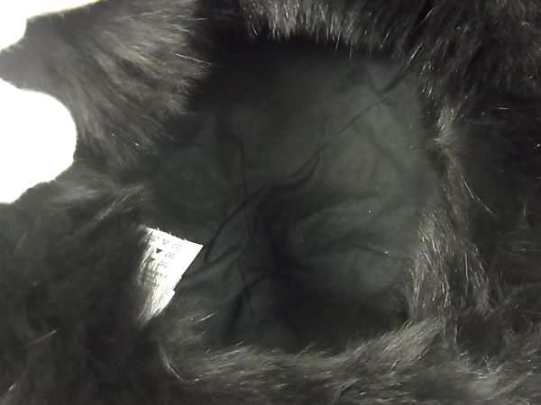 MONCLER モンクレール ハット フライトキャップ A2-093-00361-00-04992 ブラック系 ナイロン100%×フォックスファー ユニセックス 美品