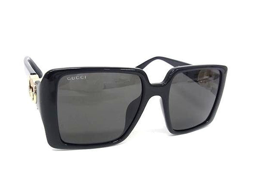 GUCCI グッチ サングラス インターロッキングG GG1692SA ブラック系×レンズ クリアブラック系 プラスチック ユニセックス 美品