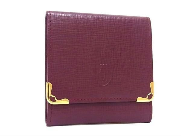 CARTIER カルティエ コインケース マストライン ボルドー系 レザー ユニセックス ゴールド金具 新品未使用展示品