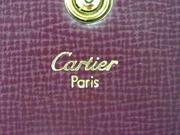 CARTIER カルティエ コインケース マストライン ボルドー系 レザー ユニセックス ゴールド金具 新品未使用展示品