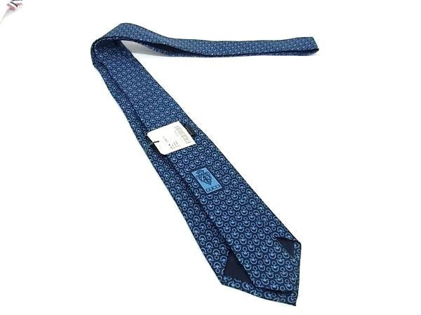 GUCCI グッチ ネクタイ オールドグッチ ブルー系 シルク100% メンズ ホースビット 新品未使用展示品