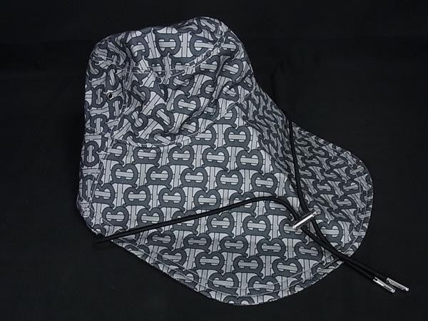 BURBERRY バーバリー キャップ TBモノグラム グレー系 コットン100% メンズ 超美品