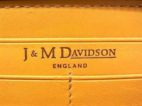J&M DAVIDSON デヴィッドソン 長財布 ブラウン系 クロコダイル型押しレザー ユニセックス ラウンドファスナー 新品未使用展示品