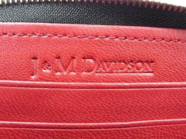 J&M DAVIDSON デヴィッドソン コインケース ブラック系 レザー ユニセックス ラウンドファスナー 超美品