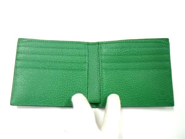 GUCCI グッチ 二つ折り財布 GGスプリーム 768243 ブラウン系×グリーン系 PVC レザー メンズ 新品未使用展示品