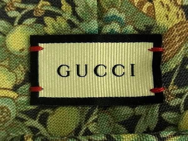 GUCCI グッチ ネクタイ リバティコラボ 637317 ブルー系 グリーン系 マルチカラー ウール70%×モヘヤ30% ユニセックス 超美品