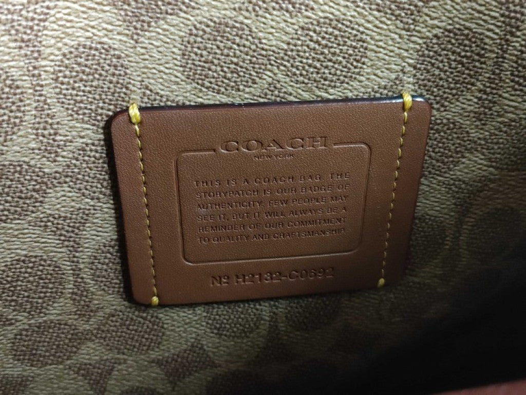 COACH コーチ トートバッグ C0692 ブラウン系 レザー レディース ターンロック